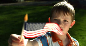 Flag waving